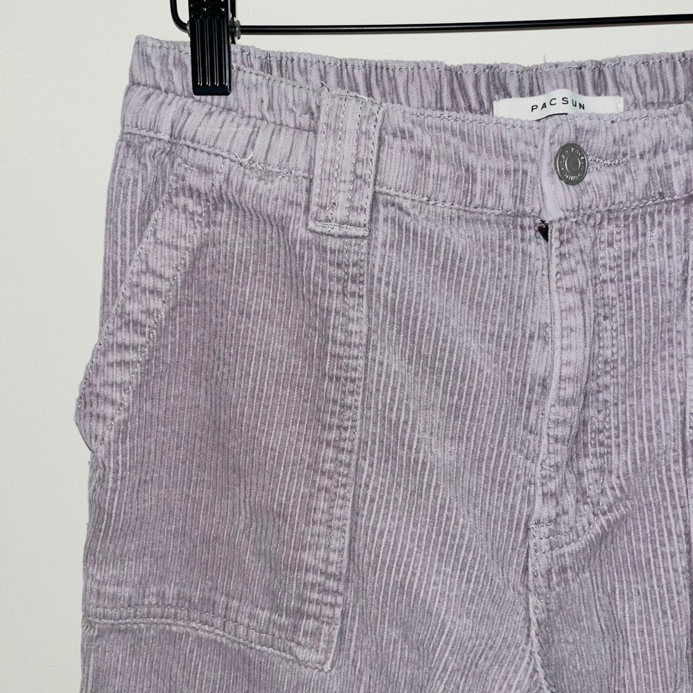 PacSun Purple Corduroy Cargo Pants‎ Elastic Waist Women S - Picture 5 of 10